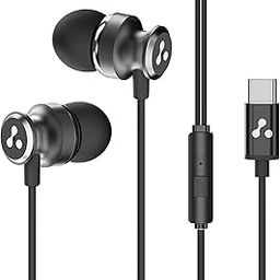 Ambrane Type-C Wired Earphones, 10Mm Bass Drivers, Inline Controls for Type C Smartphones, iPhone 15 & Laptop, 1.2M Braided Anti Tangle Wire with Mic for Clear Calling (Stringz 03, Black) - in Ear-13