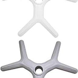 UJEAVETTE Desk Chair Base Chair Bottom Parts for Office Chair Meeting Room Chair Parts White-image-15