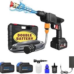 DEVKI E-CART Cordless Portable Wireless Pressure Washer Gun 48V 12000Mah High Pressure Water Gun for Car Wash Bike Washing Cleaning| Adjustable Nozzle and 5M Hose Pipe (Double_Bettery)-image-66