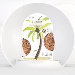 Palmera Natural Coir Utensil Washing Scrub | Stain Removal | 10 Cm - Round (Pack of 6)-image-3