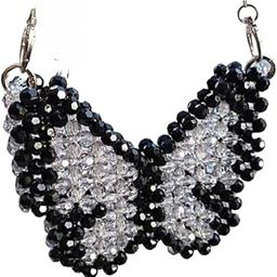 Crystal Beaded Butterfly handbag, Black and Clear, Handcrafted Design, party, wedding and gift solving-image-29
