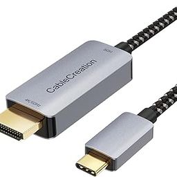 CableCreation Usb C To Hdmi Cable, Type C To Hdmi Cable Hdr 4K@60Hz, 2K@144Hz, Usb Type C To Hdmi Adapter Thunderbolt 3 Compatible With Macbook Pro/Air, Imac, Ipad Pro, 6Ft, Grey-image-39