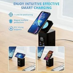 ChargeXcel 65W Charging Station with Wireless Charger, 2 USB-C PD, 2 USB-A QC Ports, 2 Universal AC Sockets, LED Display, Fast Power Hub for Laptop, Phone, Tablet, Home & Travel-image-77