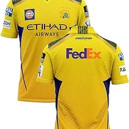 RockinRetailz CHENNAI Cricket Jersey 2025 Plain Without Player Name for (Kids & Adults)-image-2