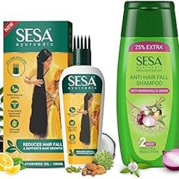 SESA Ayurvedic Hair Oil 100Ml + Ayurvedic Anti Hairfall Shampoo 200Ml Combo Pack Control Hair Fall Nourishes Scalp Help Hair Growth For Men & Women-image-25