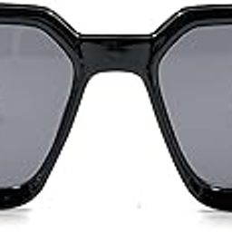 COSYCHIC Oversized Square Sunglasses, Black Frame with Grey Lenses, Unisex Fashion UV Protection-image-2