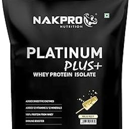 NAKPRO Platinum Plus+ Whey Protein Isolate with Digestive Enzymes | 28g Protein, 6.36g BCAA |Added Vitamins & Minerals (Malai Kulfi, 1 Kg)-image-74