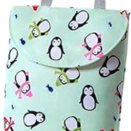 Bembika Diaper Bag Organizing Pouches, Travel Pouch Bags Diaper Bag Packing Cubes, Wet Bag, Diaper Clutch Baby Wipe Holder (Penguin)-image-6