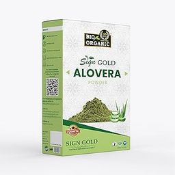Sign Gold Bio Organic Aloe Vera Powder for Face and Hair Pack, Chemical-Free Natural Hair Colour, 100g-image-8