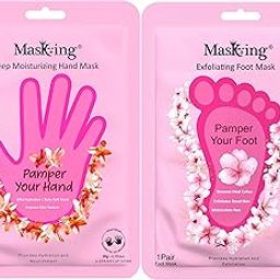Hand Gloves Mask and Exfoliating Foot Mask for Deep Moisturisation and Exfoliating, Smooth Silky and Brightening hand and Foot Each 20g (Combo 02)-image-7
