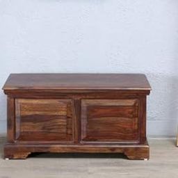 Shilpi Handmade Stand Field Solid Wood Trunk Storage Box in Provincial Teak Finishing-picture-10