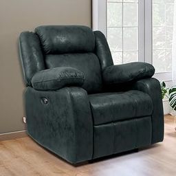 FRIENDS LIFE Motorized Electric Powered Single Seater Fabric Recliner with USB Port (Midnight Blue) (N-FA001)-image-35