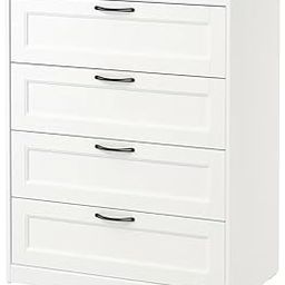 MARIASNKOMMERCE SONGESAND Chest of 4 Drawers, White, 82x104 cm (32 1/4x41)-image-97