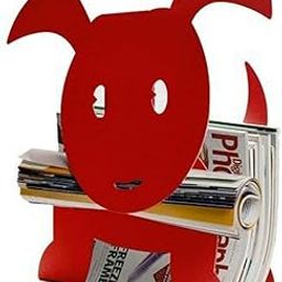 INDIAN DECOR 4120 Dog/Puppy Shaped Magazine Holder/Newspaper Rack - RED-picture-30