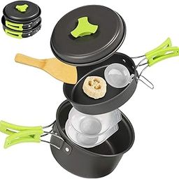 Ballery Camping Cookware, Portable Cooking Backpacking Kit, 8 Pcs Pot Pan Set with Mesh Bag for Outdoor Camping Hiking Picnic-15