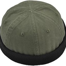 Men Retro Docker Leon Beanie Cap Pure Cotton Hat Army Green| Mens Accessories | Hats|1 Piece Men Beanie Cap-image-30
