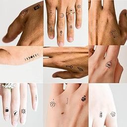 Ordershock Finger Tattoo Moon,Galaxy,Key, Heart, Waterproof Temporary Tattoo For Girls and Boys Multicolor-38