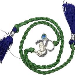 925 Silver Krishna Om Rakhi for Brother | Handcrafted Rakhi with Peacock Feather Motif | Traditional Raksha Bandhan Gift with Kumkum Chawal Bottle & Greeting Card-image-54