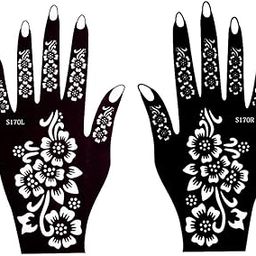 Heena Stencils Mehandi Sticker for Hand | Body | Fingure | Face for Women, Girls and Kids, Pack of 2 Pcs, NIV-32-image-15