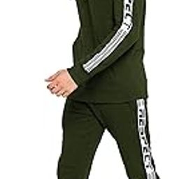 Printed Men's Grey,Maroon,Olive,Navy Tracksuit-image-1