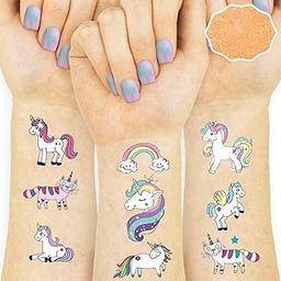 Party Propz Unicorn Theme Tattoo Sticker - Set of 10 Sheets, Tattoo Sticker for Kids | Unicorn Cute Stickers | Rainbow Stickers for Kids | Unicorn Temporary Tattoos | Tattoos for Girls-13