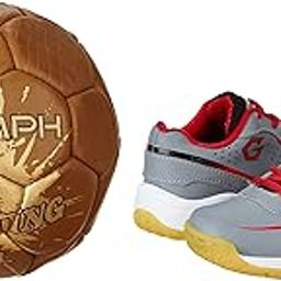 Gowin Court Shoe Smash Grey Red Size 11K with Triumph Shooting Ball Leather-image-39