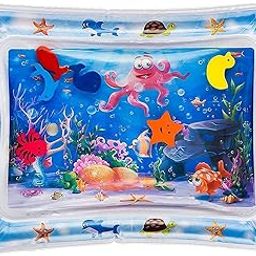 Hozhub Water Mat Baby Play Mat Inflatable Baby Slapped Pad Tummy Time Floor Cushion Fun Activity Play Center Indoor Outdoor Water Playing.-5