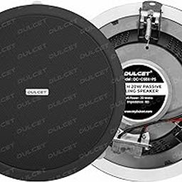 DULCET DC-CS8X-PS Black 8 inch 20W Full Range 8 Ohms Passive Ceiling Speaker That Connects to Active Bluetooth Ceiling Speaker (Active Bluetooth Speaker to be Purchased Separately)-image-28