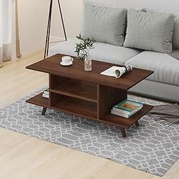 BLUEWUD Anatdol Standard Engineered Wood Coffee Center Sofa Tea, Teapoy Console Table for Sofa Set Living Room Home Hall Furniture (Brown Maple)-13