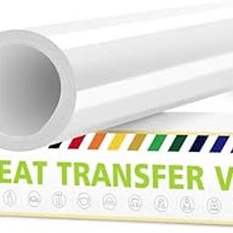 10" X 5 ft White Heat Transfer, HTV Iron On, Permanent Roll Adhesive, Permanent Vinyl Roll, Heat Transfer for Fabric, T-Shirt, Pillow-image-37