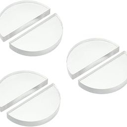 Anneome 6pcs Optical Glass Lens for Physics Education Glass Bricks for Light Convergence Experiments Precision Crafted for Teaching and Learning-image-5
