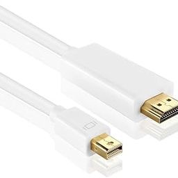 fdealz (Mini DisplayPort to HDMI - 1.8 Meter) Mini DP to HDMI thunderbolt to hdmi adapter Cable 4K MiniDP to HDMI Wires 1080P Compatible Mac Air/Pro, iMac Surface Pro-32