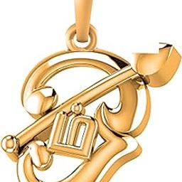 925 Sterling Silver 22k Gold Plated Spiritual Tamil OM Pendant Lord Spiritual OM Locket for Men and Women-picture-47