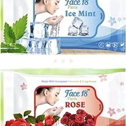 Paris Ice Facial Wipes, Mint, Makeup Remover and Cleansing, 25 Count (Ice Mint-Rose, 2 pack)-image-2