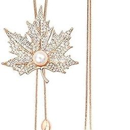 Latest Stylish Design Crystal Flower Long Chain Pendant Pendant for Women (Golden) (10785np)-image-21