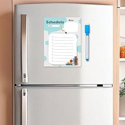 CVANU Schedule Note Magnetic Routine Planner Vinyl Sheet with Marker & Dry Eraser on Marker's Cap for Fridge Door (12inchX9inch)_577-image-72