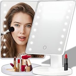 KN Enterprise Rotating Cosmetic Mirror, LED Illuminated Mirror, Makeup Mirror, Makeup Mirror for Home and On The Go, Cosmetic Mirror for Makeup & Shaving, Makeup Stand Mirror (Multi Color)-19