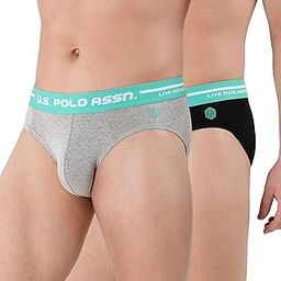 Men Logo Waistband Cotton Stretch IYAH Briefs - Pack of 2-51