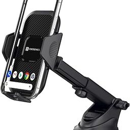 Portronics Clamp M Car Mobile Holder with 360° Rotational, Strong Suction Cup, One Click Release Button Compatible with 4 to 6 inch Devices(Black)-28