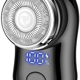 Reodolop Mini Electric Shaver, Portable Powerful Storm Razor for Men Women, USB C Rechargeable, Battery Power Display, Lightweight Razor for Travel Office Business Trip Black-picture-25