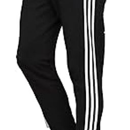 Men's Black Track Pants with Side Stripes for Gym, 100 cm-picture-34