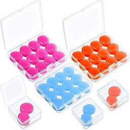 21 Pairs Ear Plugs for Sleeping Soft Reusable Moldable Silicone Earplugs Noise Cancelling Earplugs, Sound Blocking,Ear Plugs with Case for Swimming, Concert,Airplane(Blue, Orange, Pink)-1