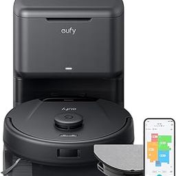 Eufy L60 Hybrid Robot Vacuum with Self Empty Station, Hair Detangling Technology, 120 minutes runtime Up to 60 Days of Hands Free Cleaning, Ultra Strong 5,000 Pa Suction to Remove Hair, Dust, Mop Pad-image-8