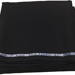 Men's Wool Rich Unstitched Suit Fabric (3 Mtrs) (Black)-image-15