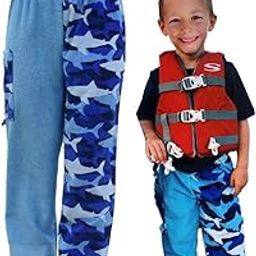 Towel Pants Towelwear Swimwear Resortwear - Cotton Terry Swim Sweat Pants - Sharks Pattern (Kids XXS)-image-48