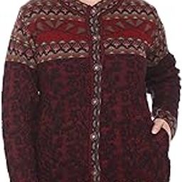 Round Neck Full Sleeve Woollen Cardigan for Women-image-38