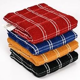 Texstyle Kitchen Multipurpose 100% Cotton | Kitchen Cleaning & Quick Drying of Plates & Glasses, High Absorbency Towel | 60 * 40cms, 330GSM, Pack of 4 (Multicolor)-image-0