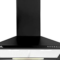 Hindware Smart Appliances | Clara Neo 60 cm Wall Mounted Kitchen Chimney comes with cassette filter and maximum suction power of 750 m3/hr with push button control (Black)-picture-2