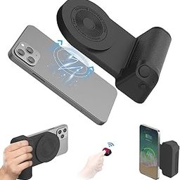 Selfie Phone Grip, 2-in-1 Magnetic Camera Grip Handle Holder with Detachable Wireless/Bluetooth Remote Shutter Mobile Gimbal for Photos, Vlog and Video Shooting -Detachable Remote-12