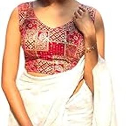 Womens V Neck Half Sleeveless Cotton Readymade Stylish Blouse Comfortable and Versatile Wear-picture-55